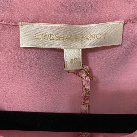 LoveShackFancy Dionne Top Millennial Pink Size XS - Picture 5 of 6